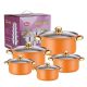 Set de oale din inox de 10 piese, G16, portocaliu 